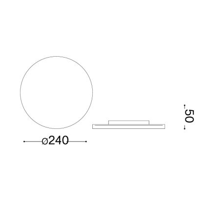 Ideal Lux - lauko sieninis LED šviestuvas PUNTO LED/12W/230V, CRI 90, skersmuo 24 cm, IP54, rudas