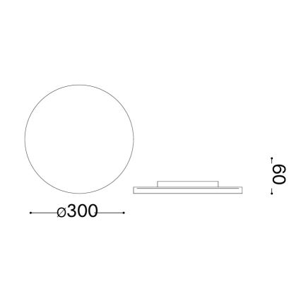 Ideal Lux - LED lauko sieninis šviestuvas PUNTO LED/16W/230V CRI 90 skersmuo 30 cm IP54 juodas