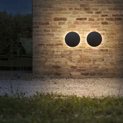 Ideal Lux - LED lauko sieninis šviestuvas PUNTO, 9W, 230V, CRI 90, Ø 18 cm, IP54, antracitas