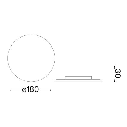 Ideal Lux - PUNTO LED lauko sieninis šviestuvas, LED 9 W, 230 V, CRI 90, Ø 18 cm, IP54, baltas
