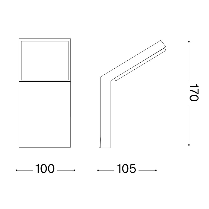 Ideal Lux - LED Lauko sieninis šviestuvas STYLE LED/8,5W/230V 3000K CRI 90 IP54 juodas