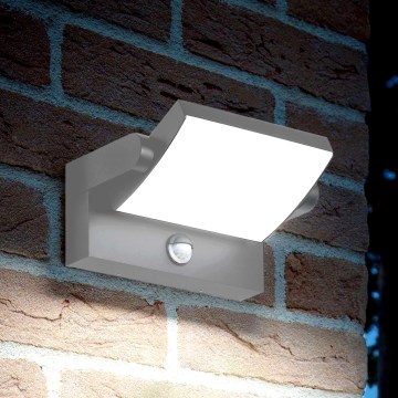 Ideal Lux - LED lauko sieninis šviestuvas su jutikliu SWIPE LED/21W/230V CRI 90 IP54 pilkas