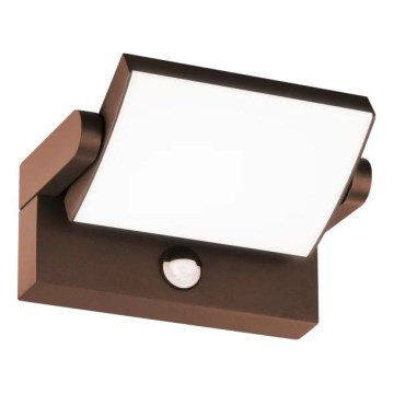 Ideal Lux - LED Lauko sieninis šviestuvas su jutikliu SWIPE LED/21W/230V CRI 90 IP54 ruda