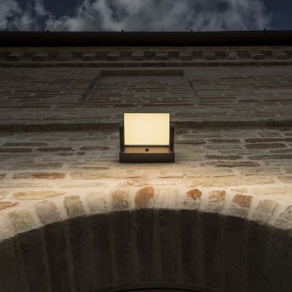 Ideal Lux - LED Lauko sieninis šviestuvas su jutikliu SWIPE LED/21W/230V CRI 90 IP54 ruda