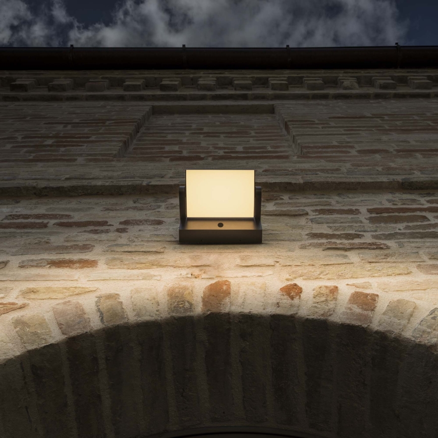 Ideal Lux - LED Lauko sieninis šviestuvas su jutikliu SWIPE LED/21W/230V CRI 90 IP54 ruda