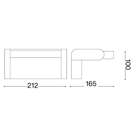 Ideal Lux - LED lauko sieninis šviestuvas su jutikliu SWIPE LED/21W/230V CRI 90 IP54 pilkas