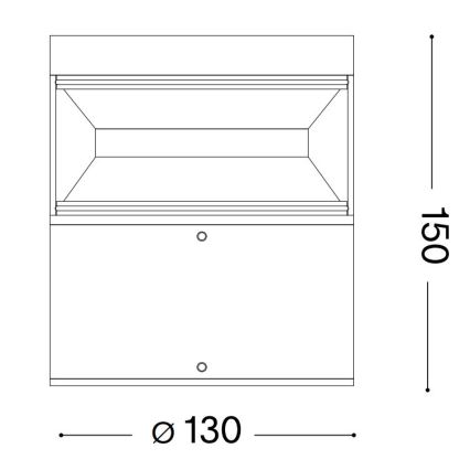 Ideal Lux - LED lauko šviestuvas BOEING LED/14W/230V 15 cm CRI 90 IP65 juoda