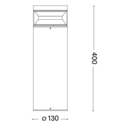 Ideal Lux - LED lauko šviestuvas BOEING LED/14W/230V 40 cm CRI 90 IP65 juoda