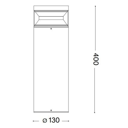 Ideal Lux - LED lauko šviestuvas BOEING LED/14W/230V 40 cm CRI 90 IP65 juoda