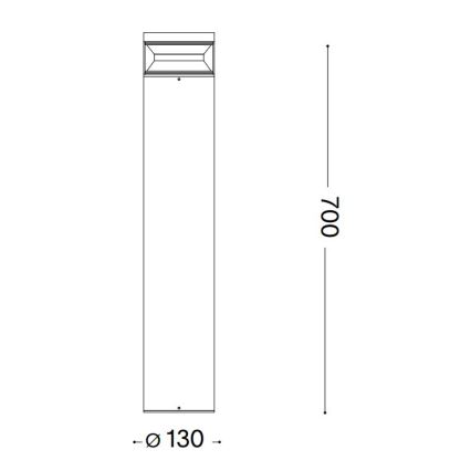 Ideal Lux - LED lauko šviestuvas BOEING LED/14W/230V diametras 70 cm CRI 90 IP65 ruda
