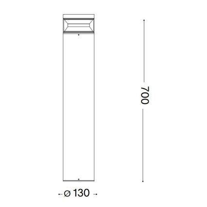 Ideal Lux - LED lauko šviestuvas BOEING LED/14W/230V diametras 70 cm CRI 90 IP65 ruda