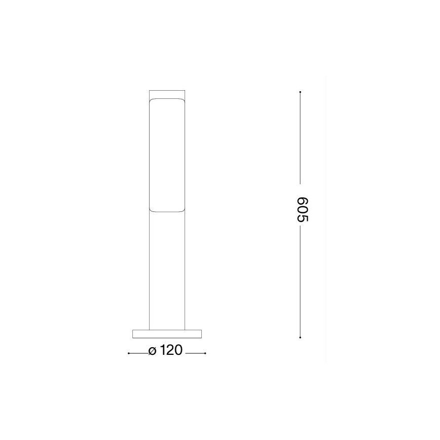 Ideal Lux - lauko LED lempa ETERE LED/9,5W/230V 4000K 60 cm CRI 90 IP44 ruda