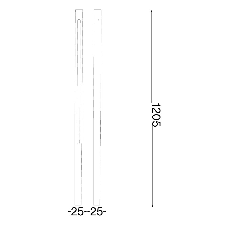 Ideal Lux - LED lauko šviestuvas JEDI LED/19W/230V 120 cm CRI 90 IP65 rudas