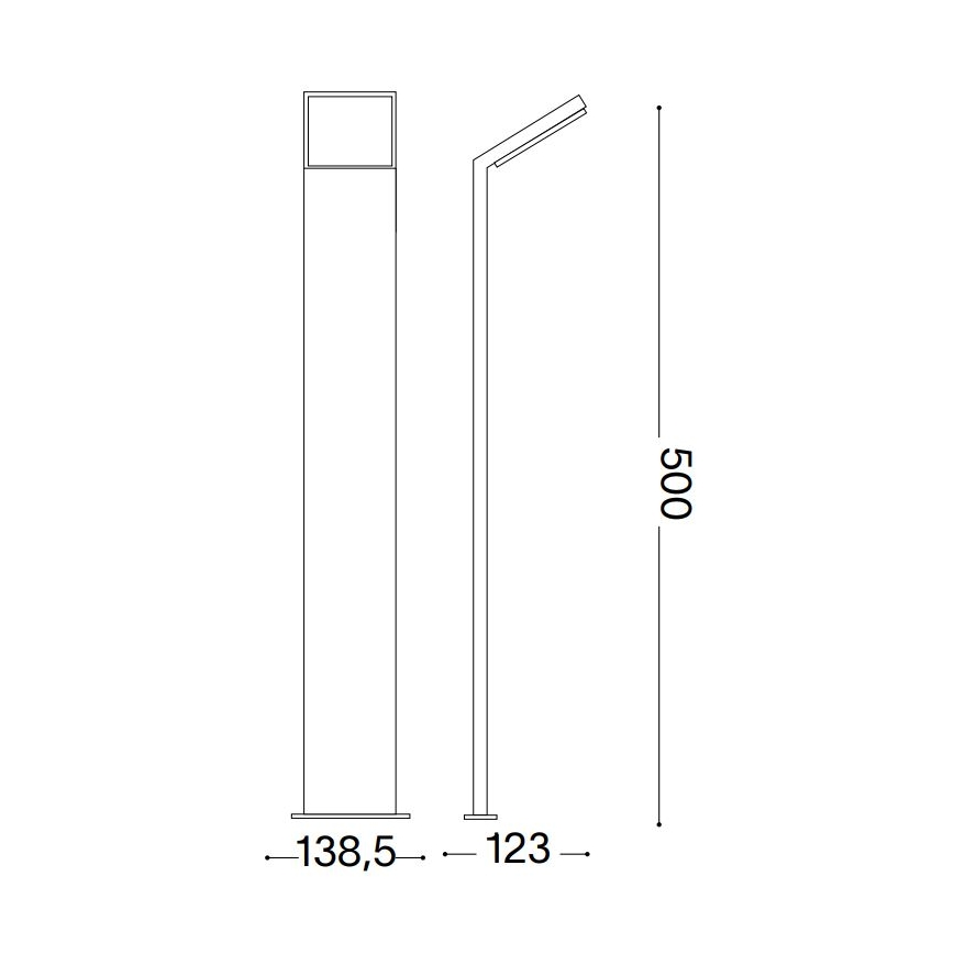 Ideal Lux - LED lauko šviestuvas STYLE LED/8,5W/230V 4000K 50 cm CRI 90 IP54 juoda