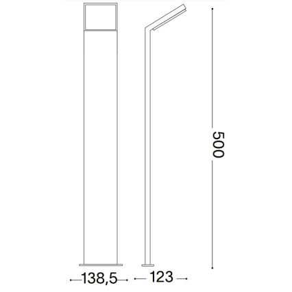 Ideal Lux - LED lauko šviestuvas STYLE LED/8,5W/230V 3000K 50 cm CRI 90 IP54 antracitas