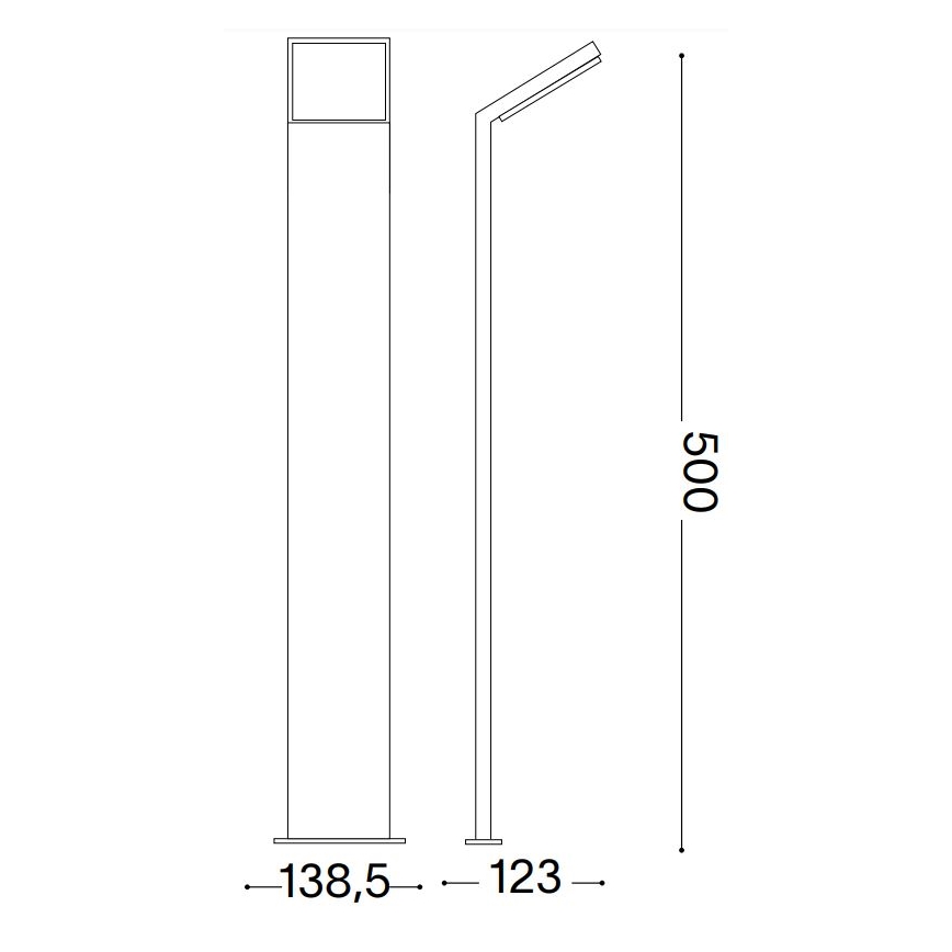 Ideal Lux - LED lauko šviestuvas STYLE LED/8,5W/230V 3000K 50 cm CRI 90 IP54 antracitas