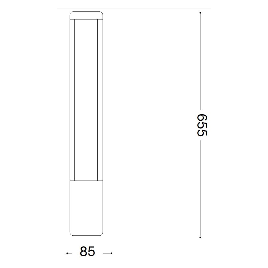 Ideal Lux - LED lauko šviestuvas TIFONE LED/8,5W/230V 65,5 cm IP65 antracitas