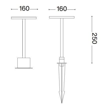 Ideal Lux - LED lauko šviestuvas TOFFEE LED/11W/230V CRI 90 IP65 antracitas