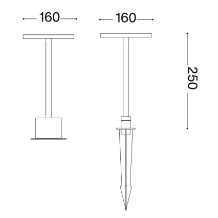 Ideal Lux - LED lauko šviestuvas TOFFEE LED/11W/230V CRI 90 IP65 antracitas