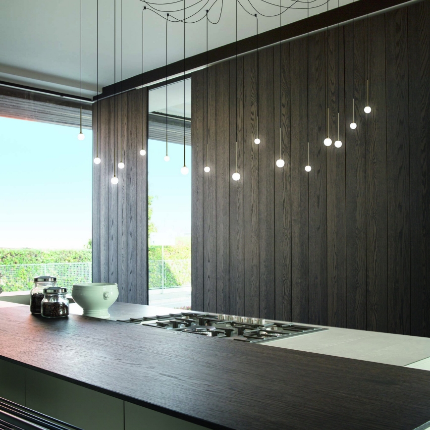 Ideal Lux - LED liustra ant laido LUCCIOLA 16xLED/16W/230V CRI 90 voras juoda