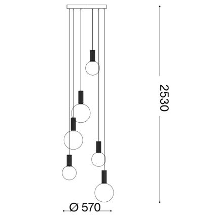Ideal Lux - LED liustra ant laido ODEON LED/39W/230V CRI 90 skersmuo 57 cm smėlinė/balta