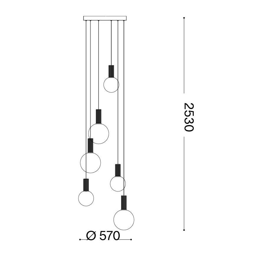 Ideal Lux - LED liustra ant laido ODEON LED/39W/230V CRI 90 skersmuo 57 cm smėlinė/balta