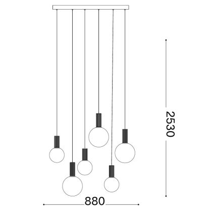 Ideal Lux - LED liustra ant laido ODEON LED/39W/230V CRI 90 smėlinė/balta