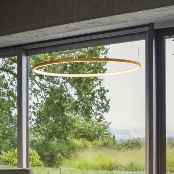 Ideal Lux - LED liustra ant laido ORACLE SLIM LED/53W/230V 3000K CRI 90 Ø 90 cm auksinė