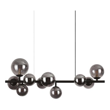 Ideal Lux - LED liustra ant laido PERLAGE 10xG9/3W/230V 81 cm juoda/dūminė juoda