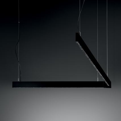 Ideal Lux - LED liustra ant laido STEEL, 29 W, 230 V, 4000 K, CRI 90, 120 cm, juoda
