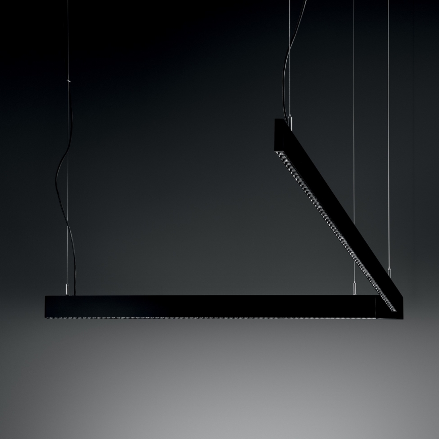 Ideal Lux - LED liustra ant laido STEEL, 29 W, 230 V, 4000 K, CRI 90, 120 cm, juoda
