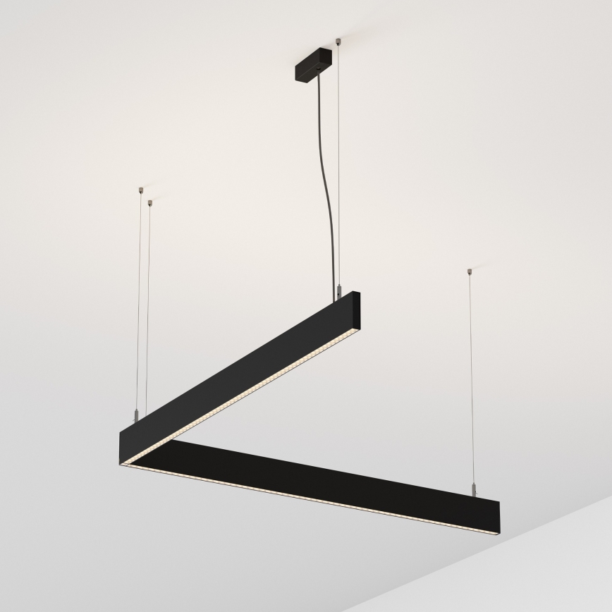 Ideal Lux - LED liustra ant laido STEEL LED/29W/230V 4000K CRI 90 120 cm juoda
