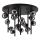 Ideal Lux - LED liustra ant strypo PERLAGE 18xG9/3W/230V skersmuo 70 cm juoda/dūminė juoda