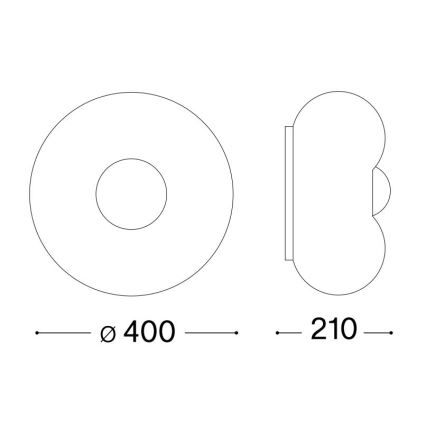 Ideal Lux - LED lubinis šviestuvas ARIZONA 3xGX53/9W/230V diametras 40 cm balta