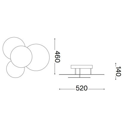 Ideal Lux - LED lubinis šviestuvas CLOUD LED/33W/230V CRI 90 balta