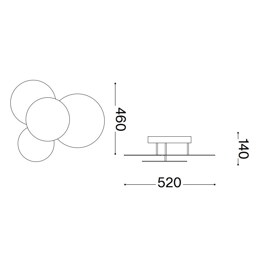 Ideal Lux - LED lubinis šviestuvas CLOUD LED/33W/230V CRI 90 balta