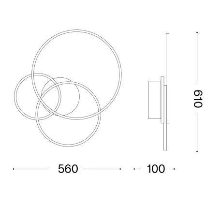 Ideal Lux - LED lubinis šviestuvas FRAME LED/41W/230V