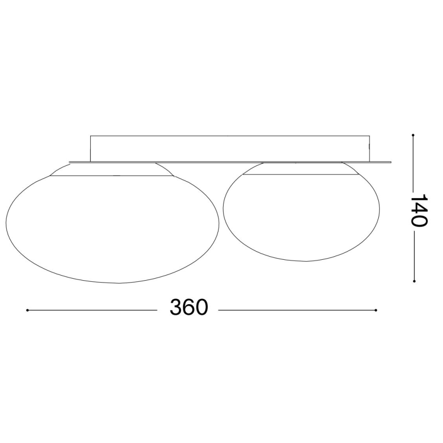 Ideal Lux - LED lubinis šviestuvas NINFEA 2xGX53/9W/230V auksas