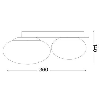 Ideal Lux - LED lubinis šviestuvas NINFEA 2xGX53/9W/230V balta