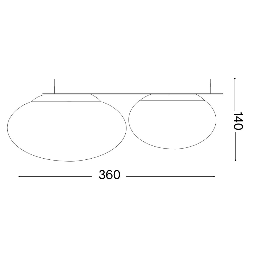 Ideal Lux - LED lubinis šviestuvas NINFEA 2xGX53/9W/230V balta