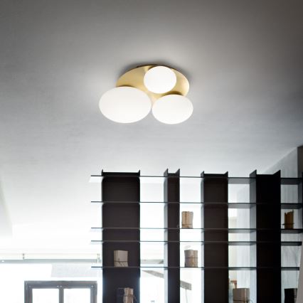 Ideal Lux - LED lubinis šviestuvas NINFEA 3xGX53/9W/230V auksas