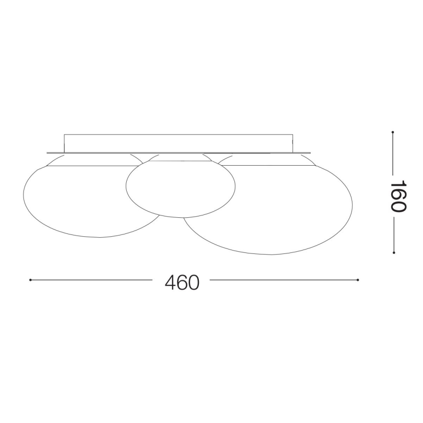 Ideal Lux - LED lubinis šviestuvas NINFEA 3xGX53/9W/230V auksas