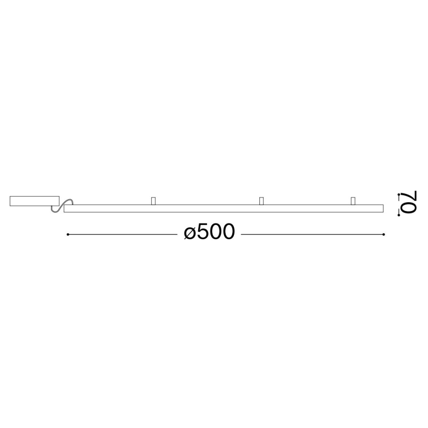 Ideal Lux - LED lubinis šviestuvas ORACLE SLIM LED/29W/230V 2700K diametras 50 cm balta