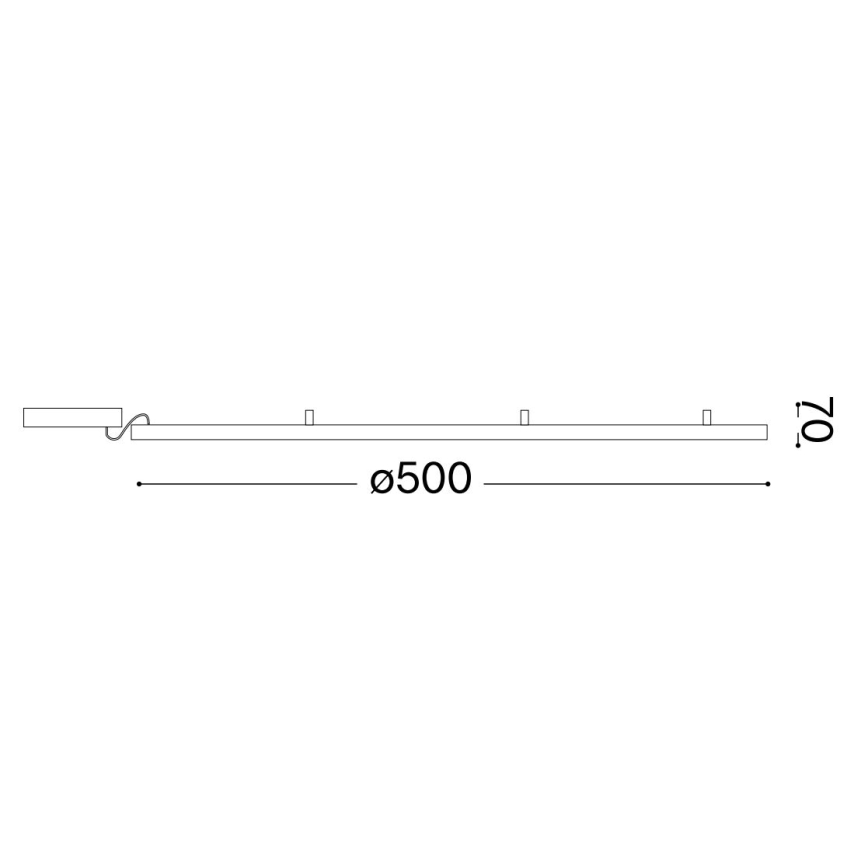 Ideal Lux - LED lubinis šviestuvas ORACLE SLIM LED/29W/230V 4000K diametras 50 cm balta