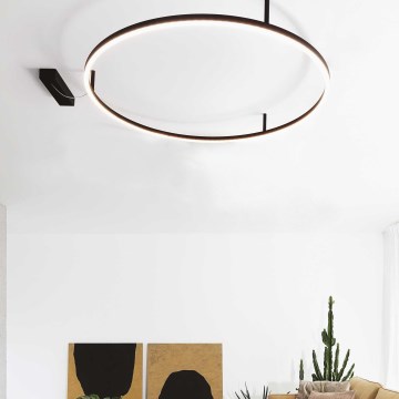 Ideal Lux - LED lubinis šviestuvas ORACLE SLIM LED/29W/230V 4000K diametras 50 cm juoda
