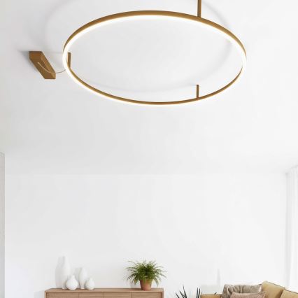 Ideal Lux - LED lubinis šviestuvas ORACLE SLIM LED/29W/230V 3000K CRI 90, skersmuo 50 cm, auksinis