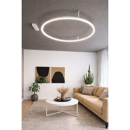 Ideal Lux - LED lubinis šviestuvas ORACLE SLIM LED/37W/230V 4000K CRI 90 Ø 70 cm balta