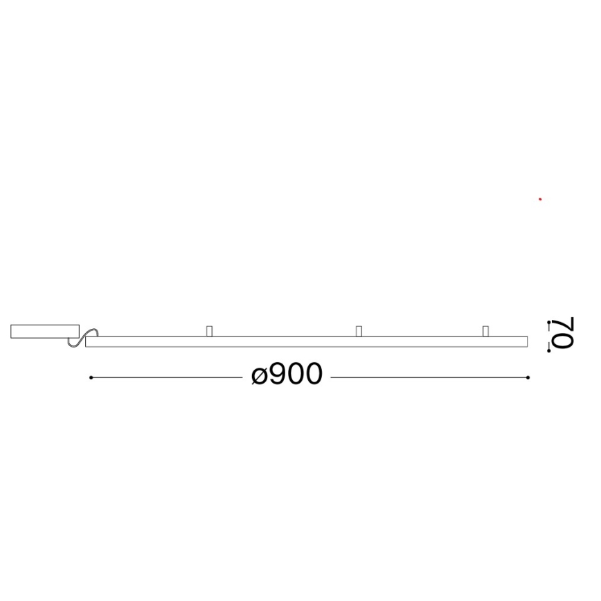 Ideal Lux - LED lubinis šviestuvas ORACLE SLIM LED/53W/230V 3000K CRI 90 skersm. 90 cm auksinis