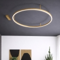 Ideal Lux - LED lubinis šviestuvas ORACLE SLIM LED/81W/230V 3000K CRI 90 skersmuo 150 cm auksinis
