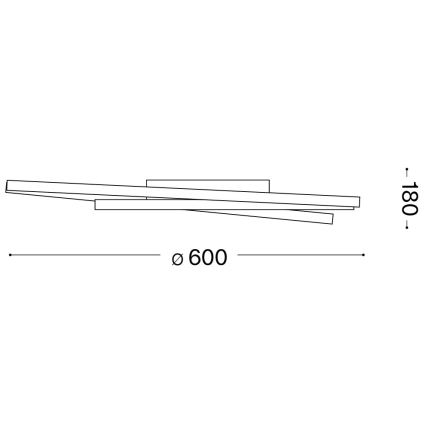 Ideal Lux - LED lubinis šviestuvas OZ LED/47W/230V diametras 60 cm CRI 90 balta